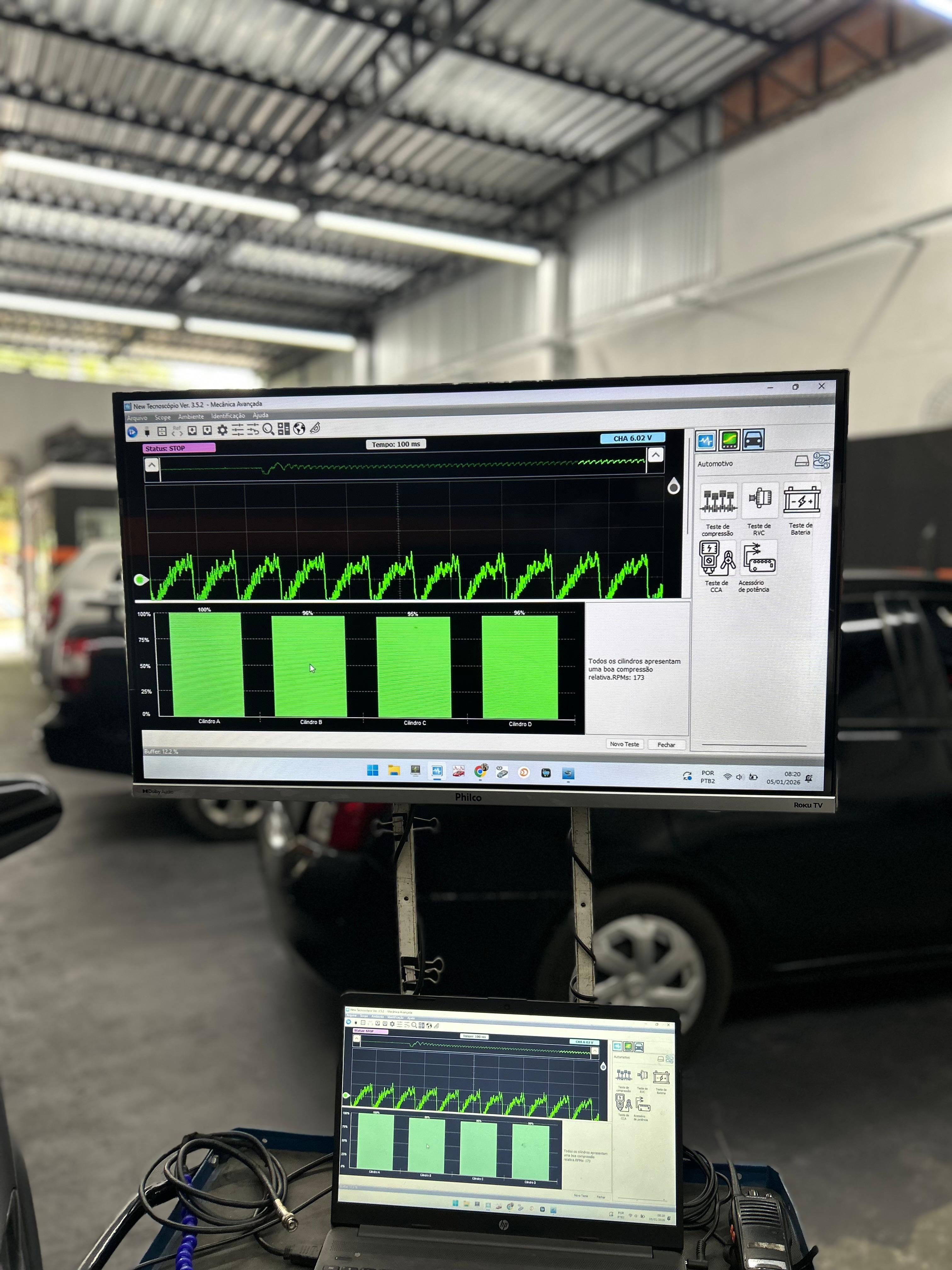 Análise com osciloscópio